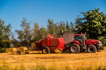 Fototapeta premium landscaped with a tractor