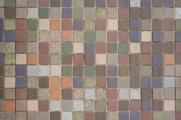 Hintergrund kleine Kacheln um 1950 in Pastellfarben