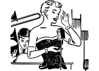 Fototapeta premium Nightclub Singer