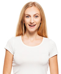 Fototapeta premium Woman at white background