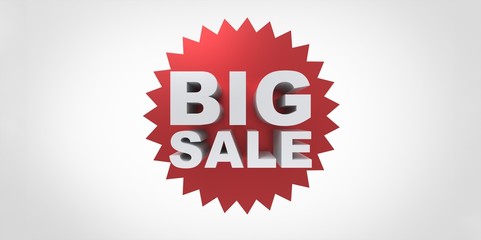3D Big sale promo department store spike