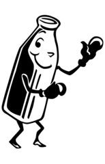 Milk Bottle With Boxing Gloves