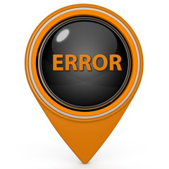 error pointer icon on white background