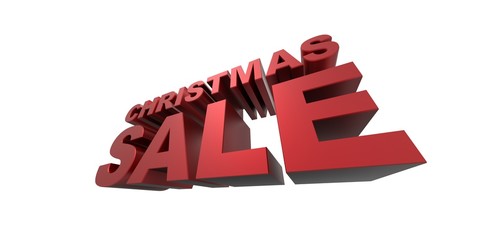 3d red text Christmas sale