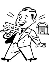 Man Receiving Check