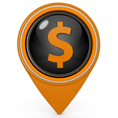 money pointer icon on white background