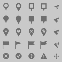 Vector Set of GPS Icons. Map Markers and Pointers.