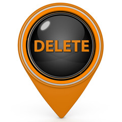 delete pointer icon on white background