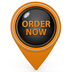 Order now pointer icon on white background