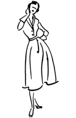 Lady In Sleeveless Dress