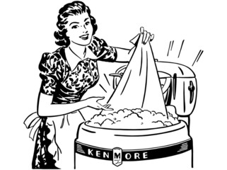 Lady Doing Laundry