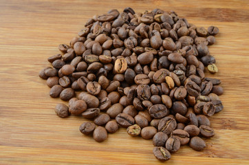 Pile of coffee beans