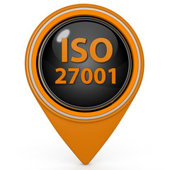 Iso 27001 pointer icon on white background