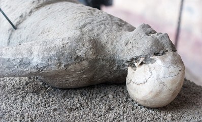 Obraz premium eruption victim of volcano Vesuvius in Pompeii
