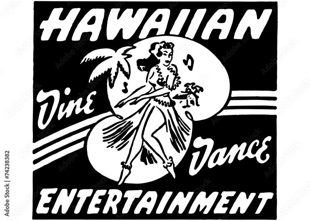 Wall mural hawaiian entertainment