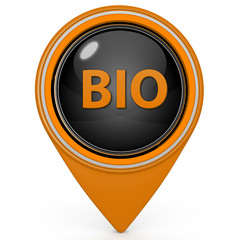 Bio pointer icon on white background
