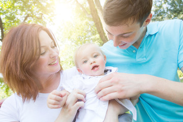 Mother and Sons at Park