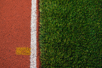 Artificial grass and run track texture