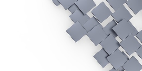 3D grey blue plane Cubes