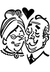Elderly Couple In Love