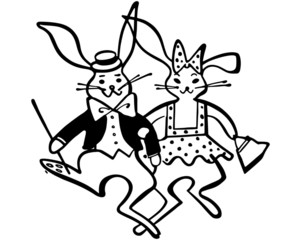 Easter Bunny Couple
