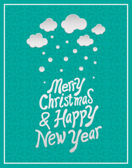 Merry christmas and happy new year vector