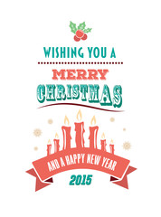 Merry christmas and happy new year vector