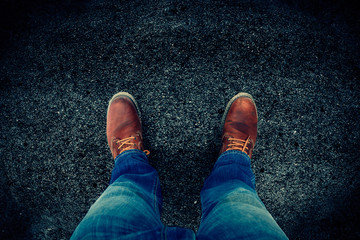 Jeans and boots