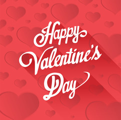 Happy valentines day vector with heart pattern