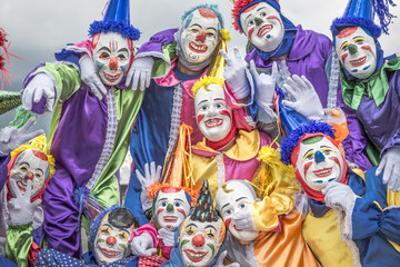 Fototapeta na wymiar Group of clowns