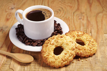 Cookies and coffee cup