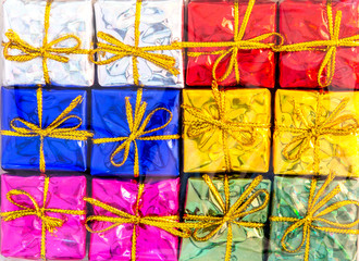 mixed glitter color of mini gift box