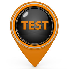 Test  pointer icon on white background
