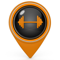 Gym  pointer icon on white background