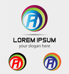 Sign letter R Letter, R logo