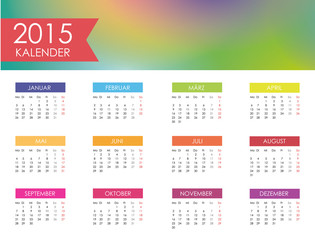 Kalender 2015 Jahresplaner Jahreskalender Taschenkalender bunt