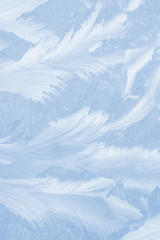 Frosty pattern on glass