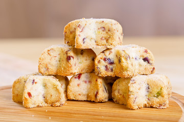 Christmas sugar cookies in the shape of a star