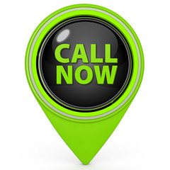 call now pointer icon on white background