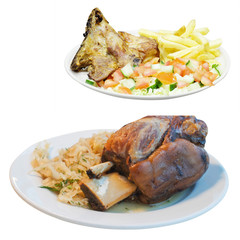 meat with garnish
