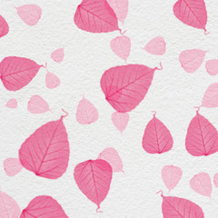 white wall texture with pink leaf paint,for background