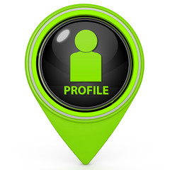 Profile pointer icon on white background