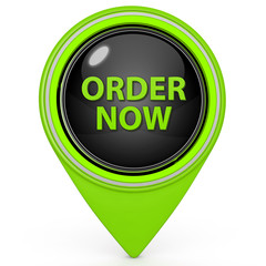 Order now pointer icon on white background