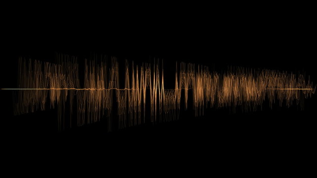 ANIMATION 4K OF AUDIO PERSON SPECTRUM IN ORANGE