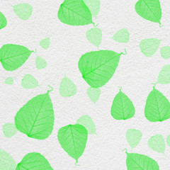 white wall texture with green leaf paint,for background