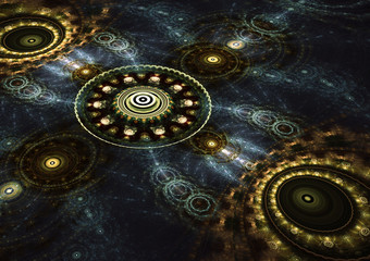 Abstract fractal circle background