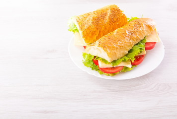 Fresh and tasty sandwiches