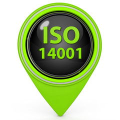 Iso 14001 pointer icon on white background