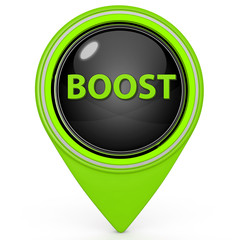 Boost pointer icon on white background