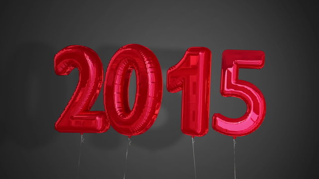 Balloons saying 2015 for the new year